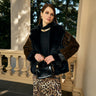 Manteau court imprimé animal