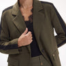 Gerader Blazer mit Tier-Motiv auf dem Rücken