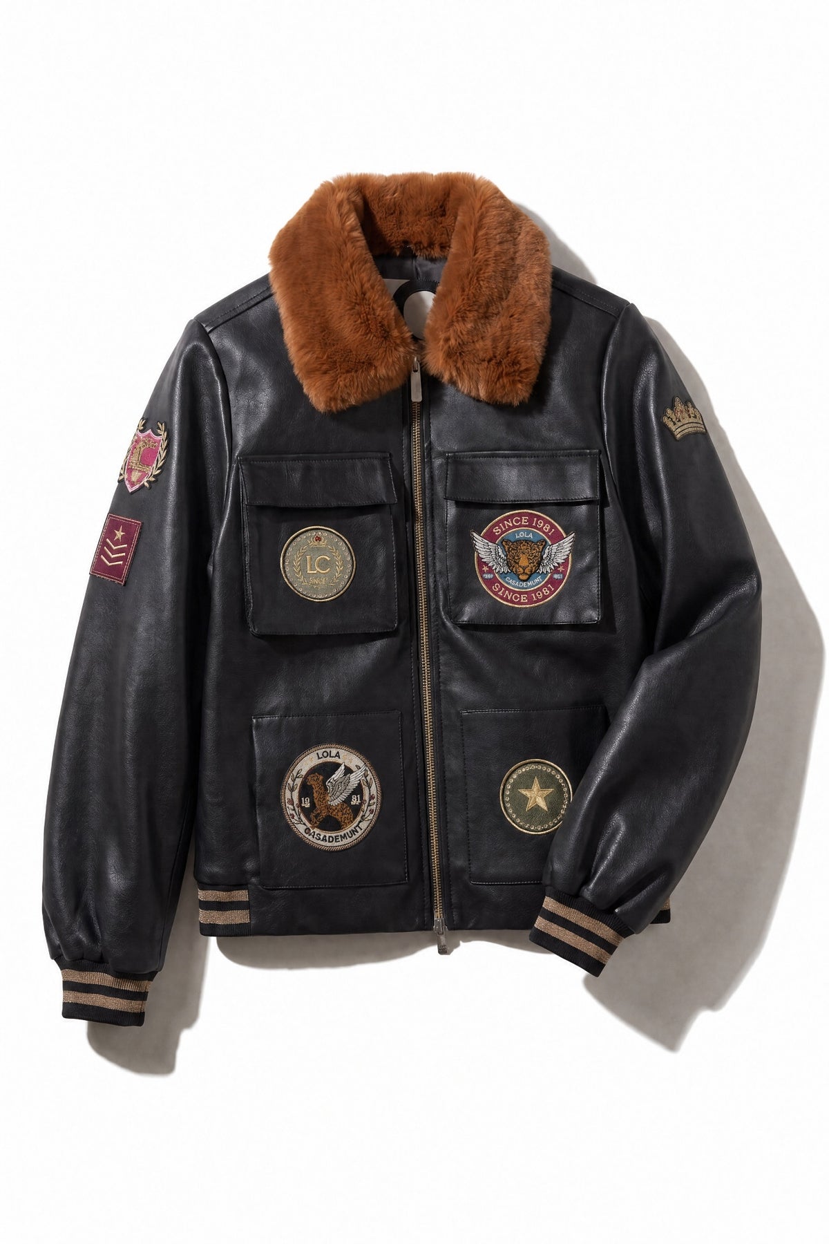 Four-pocket jacket with patches