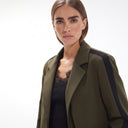 Gerader Blazer mit Tier-Motiv auf dem Rücken