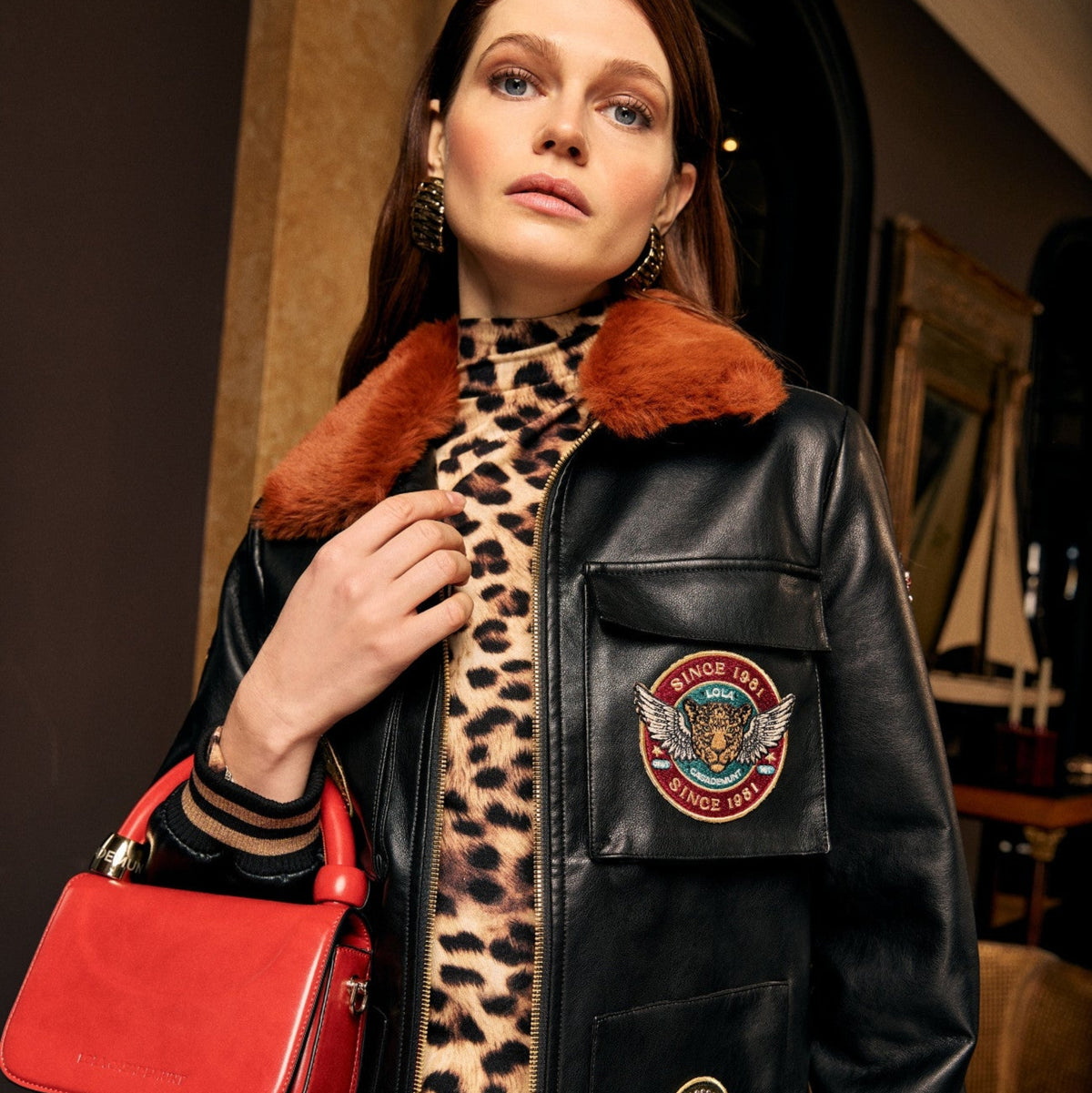 Four-pocket jacket with patches