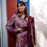 Vestido Estampa Animal Roxo