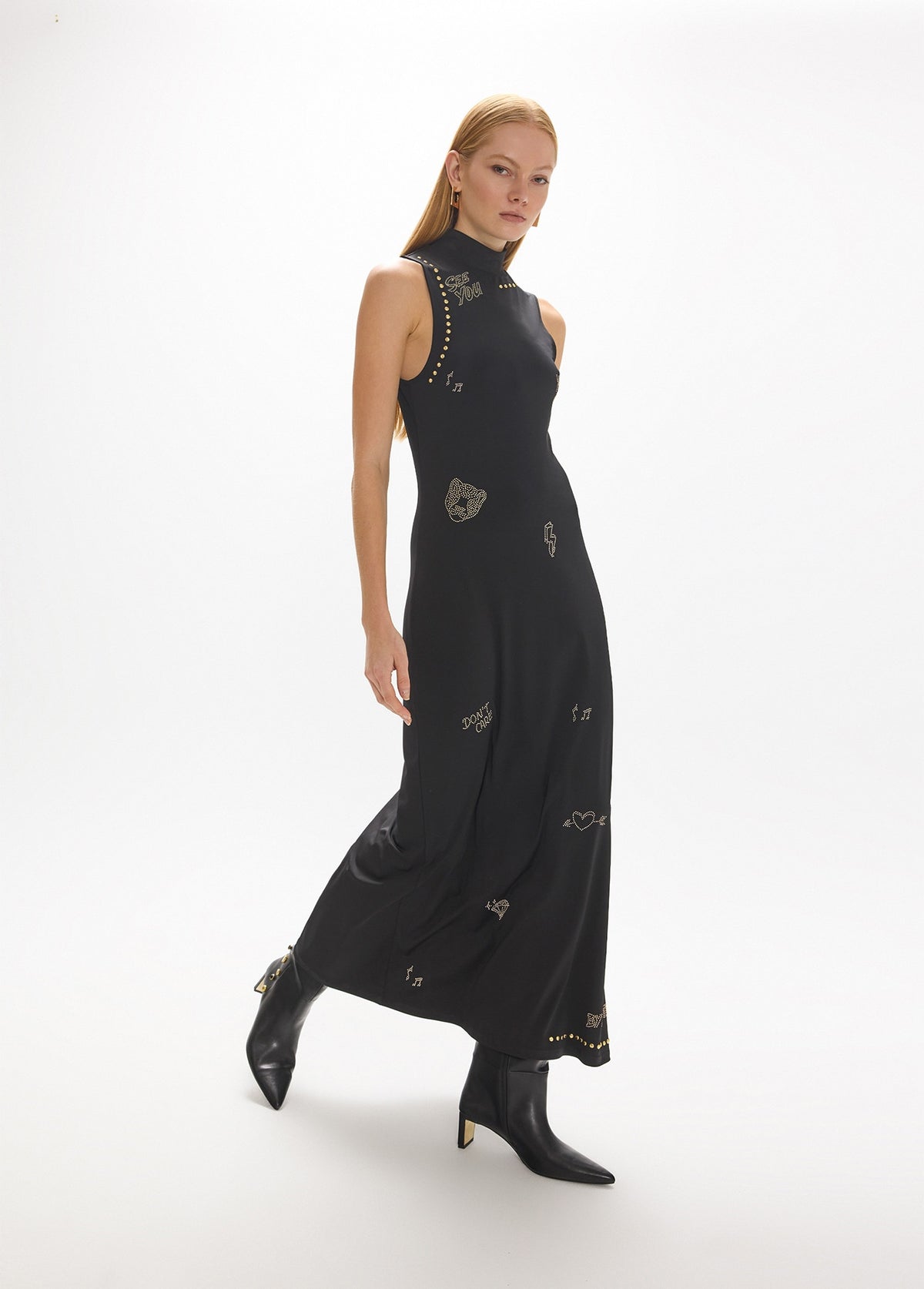 Robe avec détail de strass
