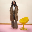 Anorak with faux fur vest insert