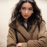 Anorak with faux fur vest insert