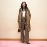 Anorak with faux fur vest insert