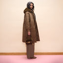 Anorak with faux fur vest insert