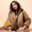 Anorak with faux fur vest insert