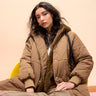 Anorak with faux fur vest insert