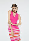 Vestido midi punto tirantes