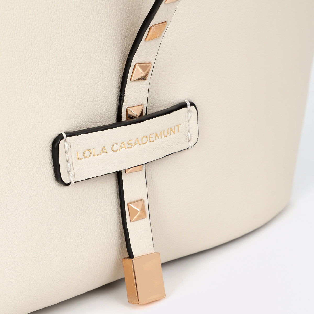 Faux Leather Shopper with Mini Studs