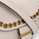 Flap crossbody bag with eyelets
