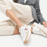 Running Sole Sneakers with Patch Detail in Various Materials and Leather