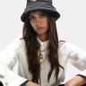 Stepp-Nylon-Bucket Hat mit Aufnähern