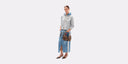 Jupe Combo Denim et Jersey avec Patches