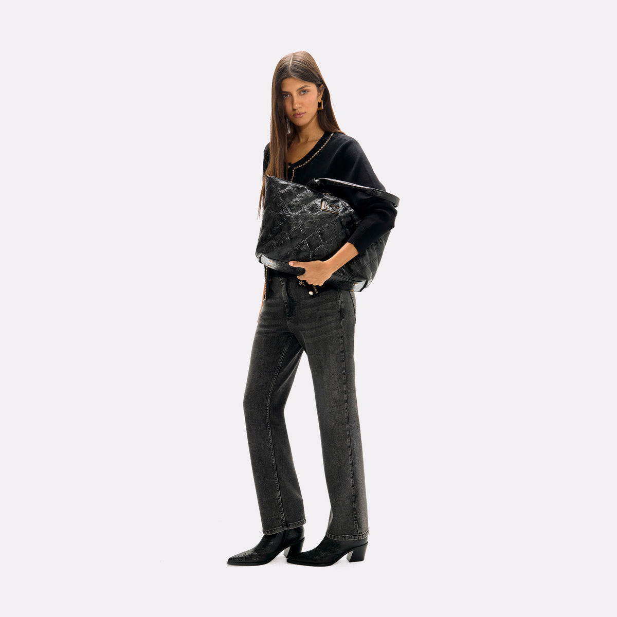 Denim tobillero con detalle cadeneta