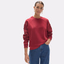 Raglan Sleeve Sweatshirt with Floral Embroidery