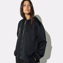 Offene Sweatshirt mit Kunstledertasche und Maxi-Patch