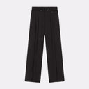 Pantaloni palazzo lunghi con dettaglio fiore in vita