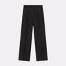 Pantaloni palazzo lunghi con dettaglio fiore in vita
