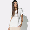 White T-shirt with Rhinestones and Studs