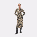 Kleid mit Knoten-Detail und Marmorprint