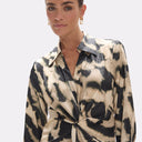 Kleid mit Knoten-Detail und Marmorprint