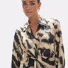 Kleid mit Knoten-Detail und Marmorprint