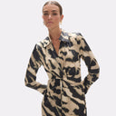 Kleid mit Knoten-Detail und Marmorprint