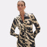 Kleid mit Knoten-Detail und Marmorprint