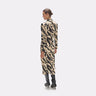 Kleid mit Knoten-Detail und Marmorprint