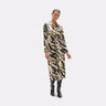 Kleid mit Knoten-Detail und Marmorprint
