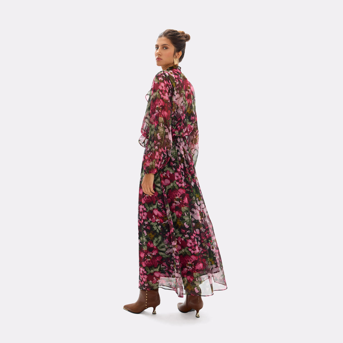 Robe en Georgette Imprimée