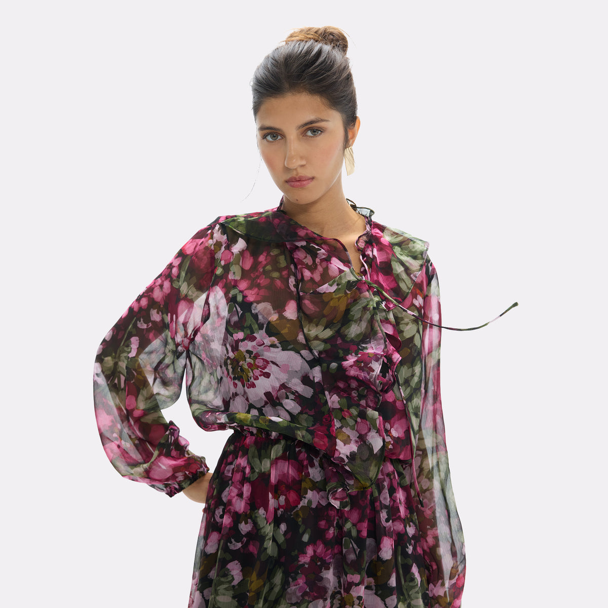 Robe en Georgette Imprimée