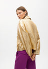 Gold crackled bomber jacket