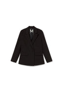 Straight fit double-breasted blazer with rhinestones