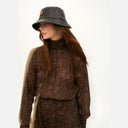 Faux leather bucket hat