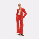 Pantalón rojo fit recto