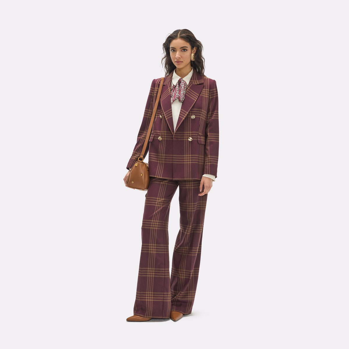 Windowpane plaid blazer