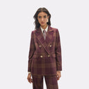 Windowpane plaid blazer