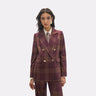 Windowpane plaid blazer