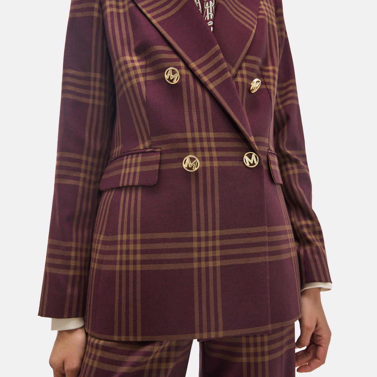 Windowpane plaid blazer