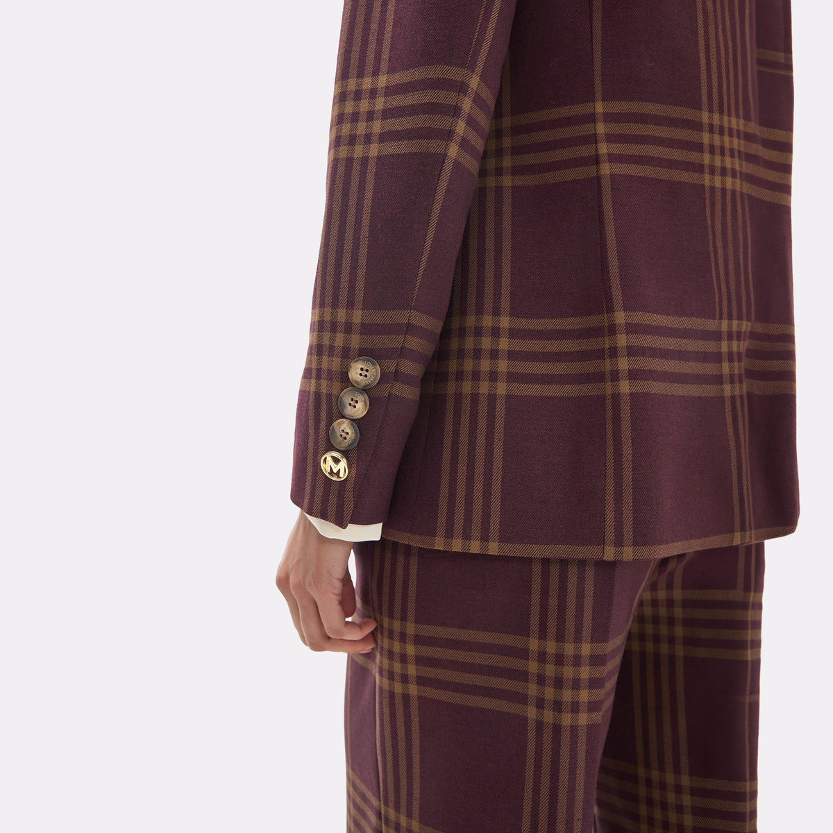 Windowpane plaid blazer