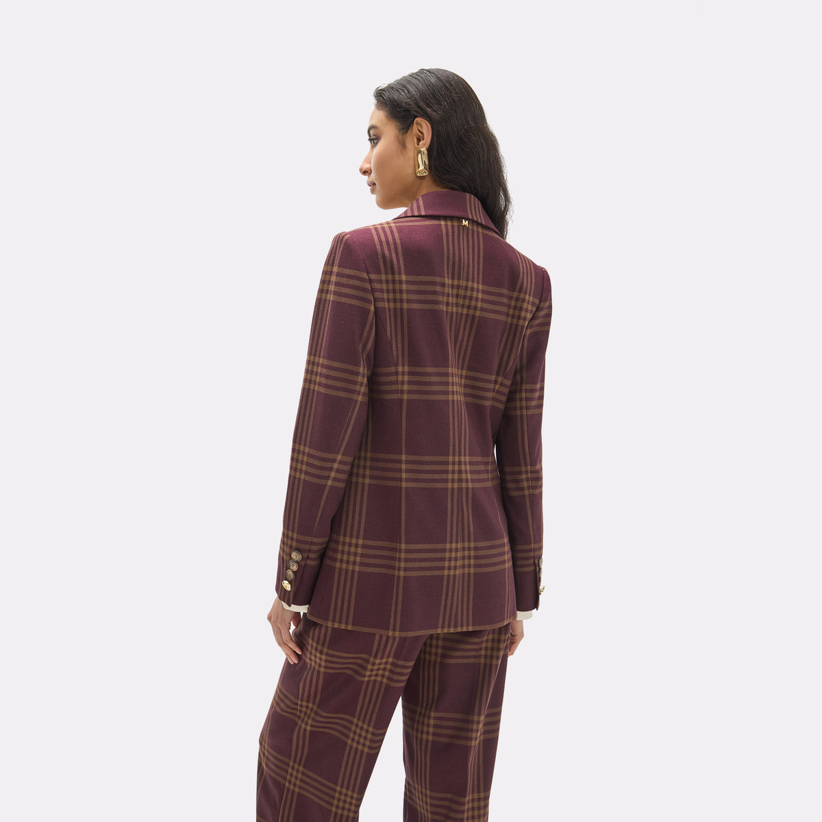 Windowpane plaid blazer