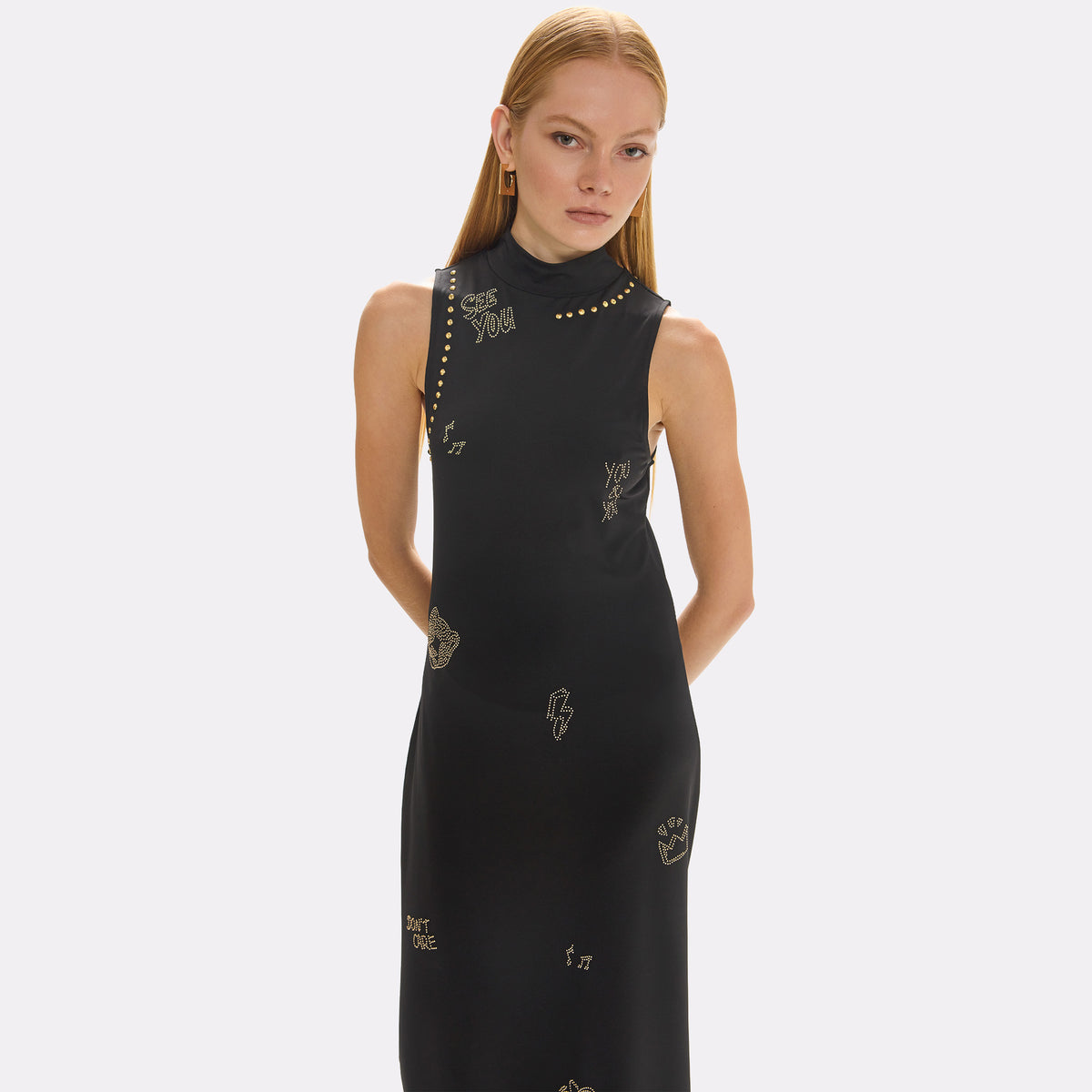 Robe avec détail de strass