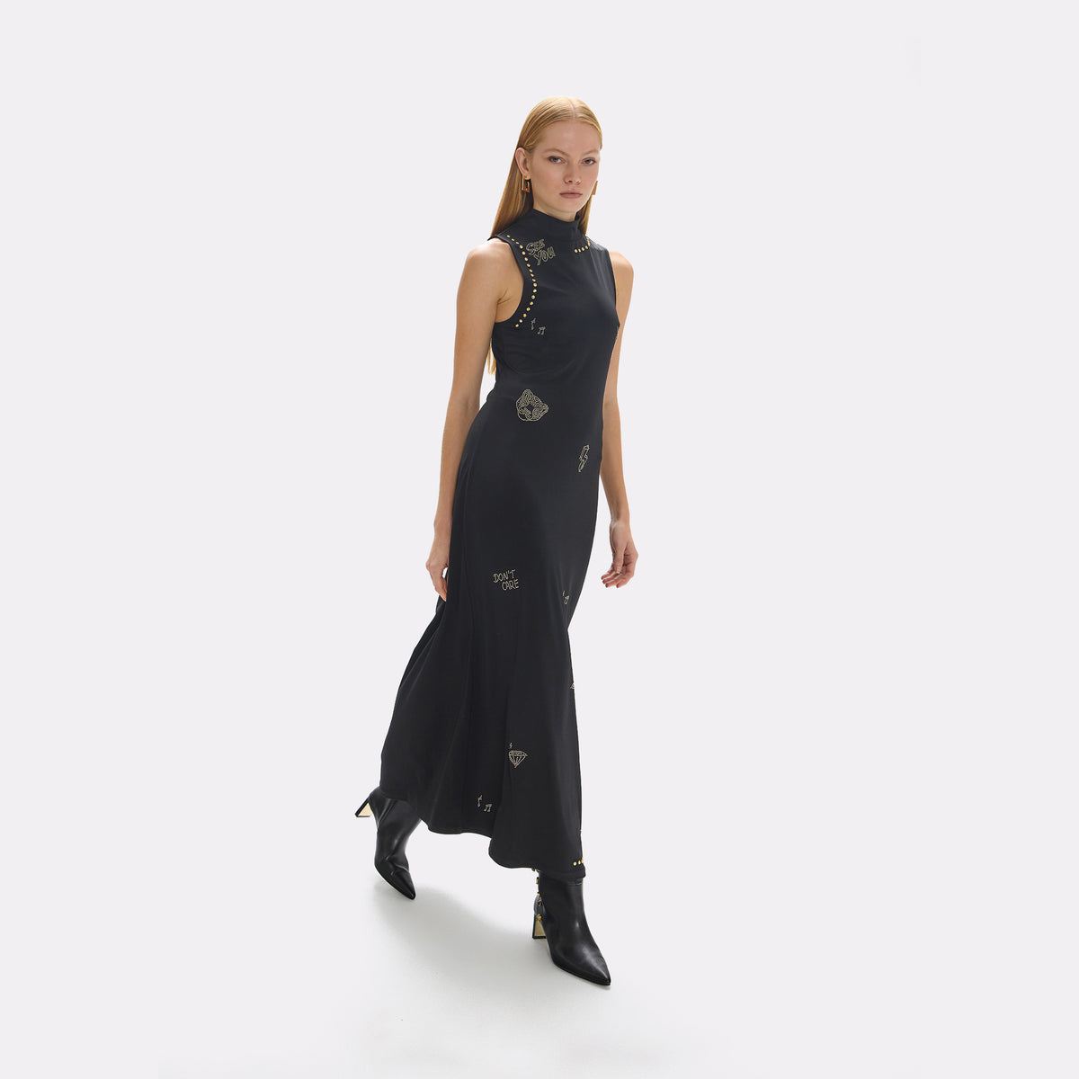 Robe avec détail de strass