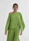 Satinbluse/-cape