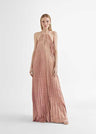 Plissiertes Maxikleid